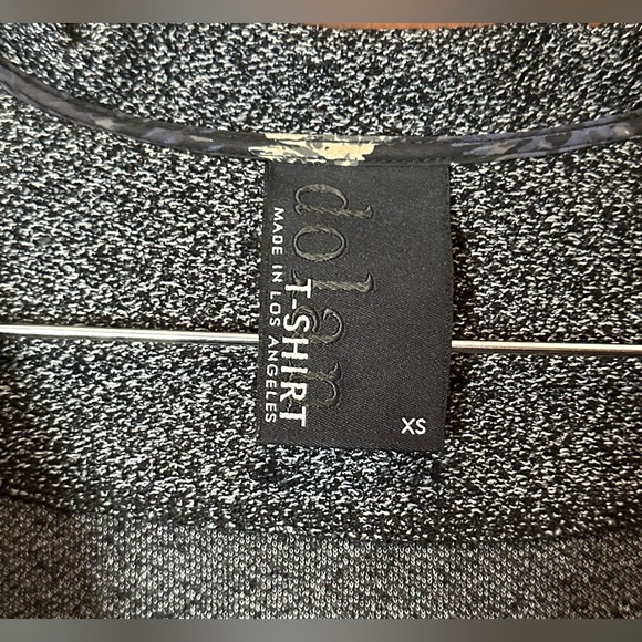 Dolan t-shirt knit moto jacket, black and white weave, size XS - Picture 3 of 3